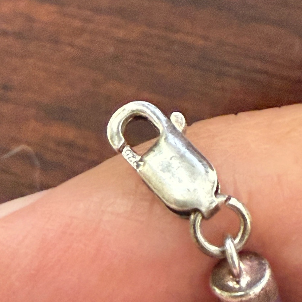 Solid Sterling Silver Lavender Jade Bangle Bracel… - image 8